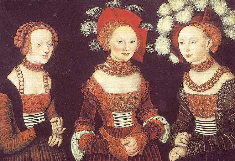 Lucas  Cranach Emilla und Sidonia von Sachsen Spain oil painting art